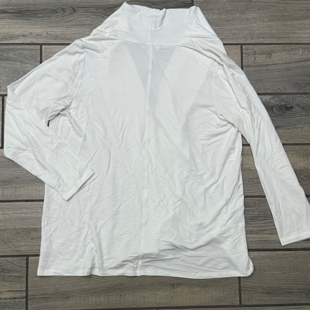 Liz Claiborne NWT white long sleeve shawl collar women xl cardigan - Picture 3 of 3